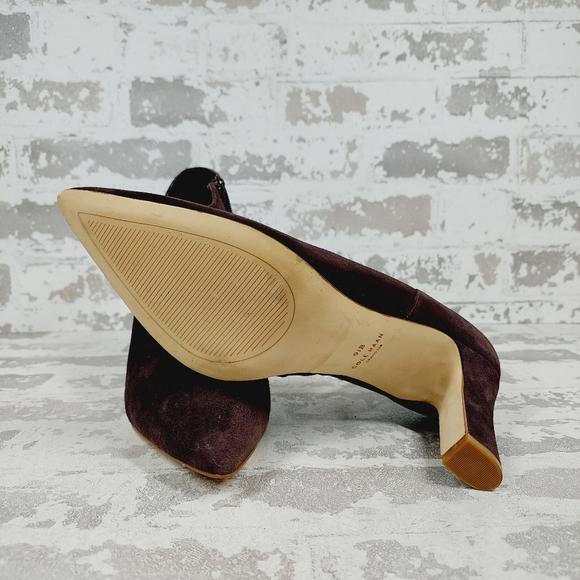 Elegant Brown Suede Women's Heels - Picture 10 of 13